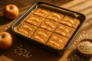 Pastel de avena con manzana al horno: receta saludable para desayuno o snack